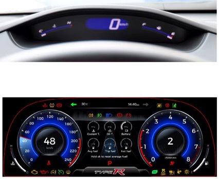Applicable to 2006-2012 Honda Civic Full Lcd Instrument Panel with New Ui Interface and Multiple Dynamic Mode Settings