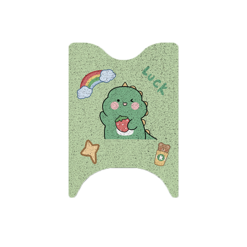 Waterproof Cartoon, Yadi Electric vehicle foot mat - strawberry-dinosaur