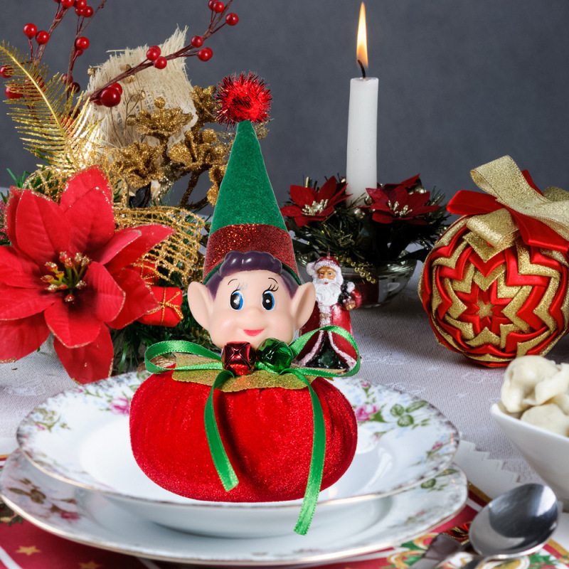 2025 新しいクリスマス装飾キャンディーエルフ装飾品本棚エルフキャンディーギフト装飾品ホームクリスマス|undefined