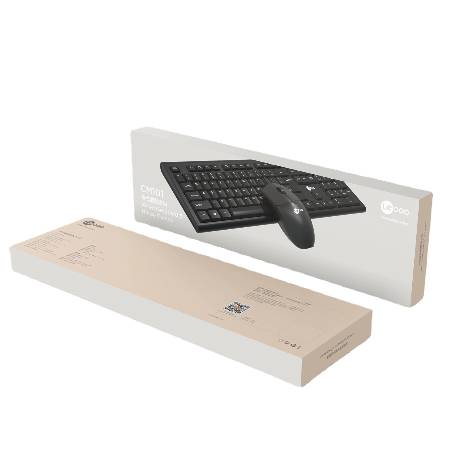 来酷 Lecoo CM102 Wired Keys and Mouse Set Ergonomic Design 3-stage DPI Keys and Mouse Set