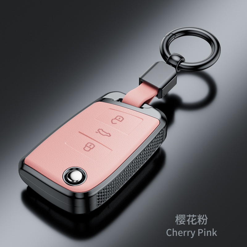 SuitabLe for VoLkswagen Sagitar Tiguan L Lavida Santana Bora Tanyue Passat Nappa Pattern FashionabLe Key Cover