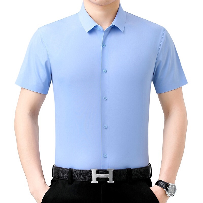 Men's Mulberry Silk Shirt, Business Casual, Non-Iron, Professional Men's Formal Wear, Versatile, Anti-Wrinkle, Men's Workwear