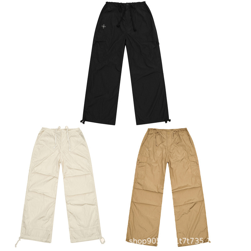 SMFK Wilderness Parachute Wide Leg Pants Embroidered Sports Casual Overalls 24 New Women SMFK Wilderness Parachute Wide Leg Pants Embroidered Sports Casual Overalls 24 New Women