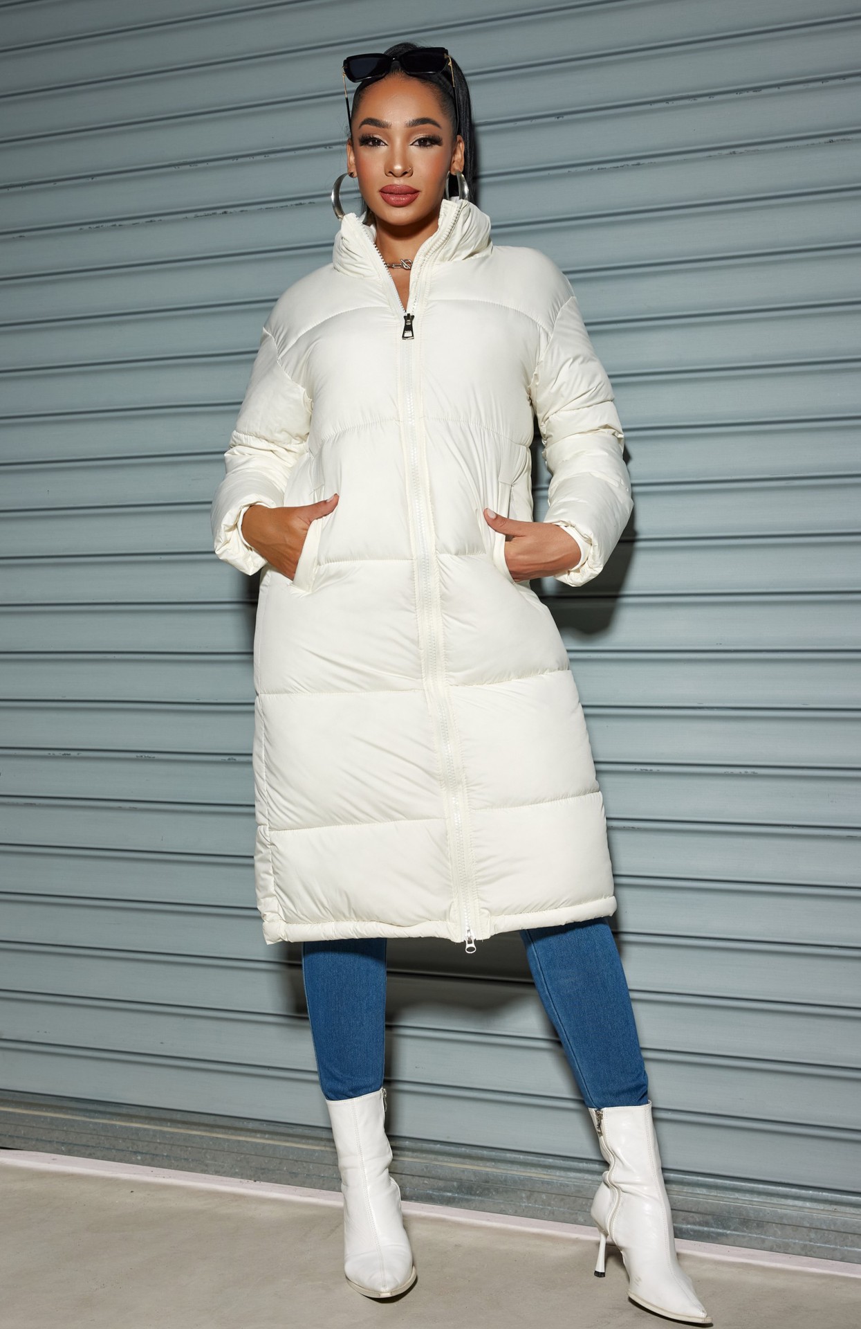 Roupas femininas inverno feminino longo algodão casaco moda feminina zíper cor sólida algodão casaco quente_voghion.com