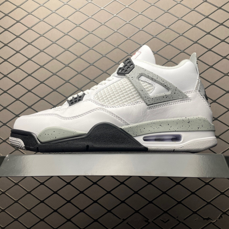 莆田靴工場卸売り純原高品質AJ4大パリ白セメント男女レジャースポーツシューズバスケットボール靴|undefined