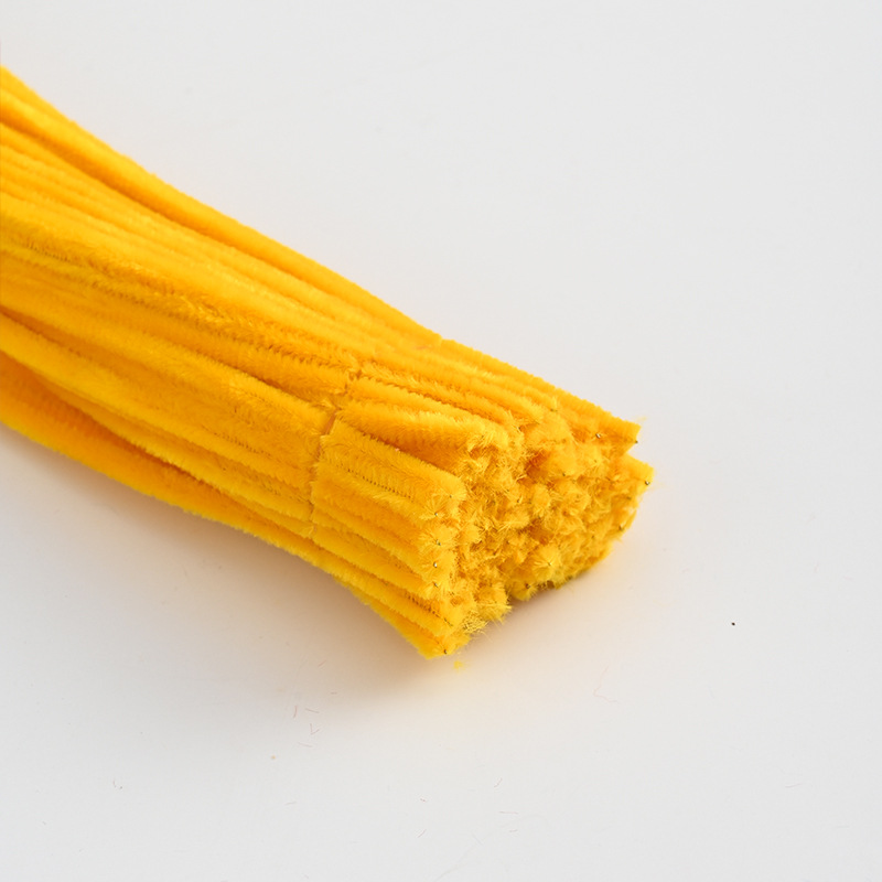 Mayorista 8mm ultra-denso de lana hecha a mano para niños diy puzzle juguete material de ramo paquete de color macarón barra de torsión