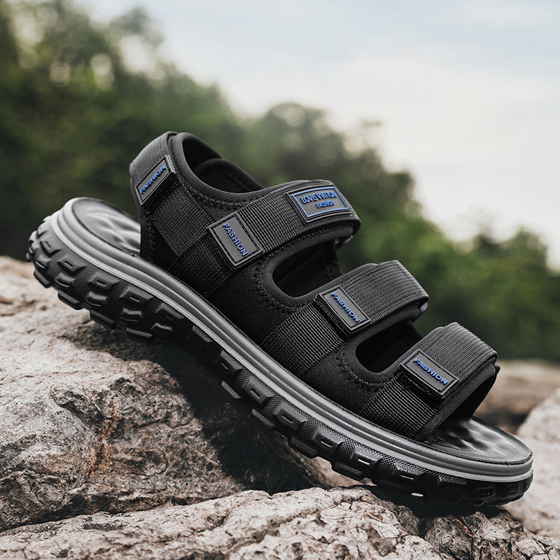 Sandalias para hombres verano 2024 al aire libre zapatos deportivos de playa casuales para niños con sandalias de suela suave