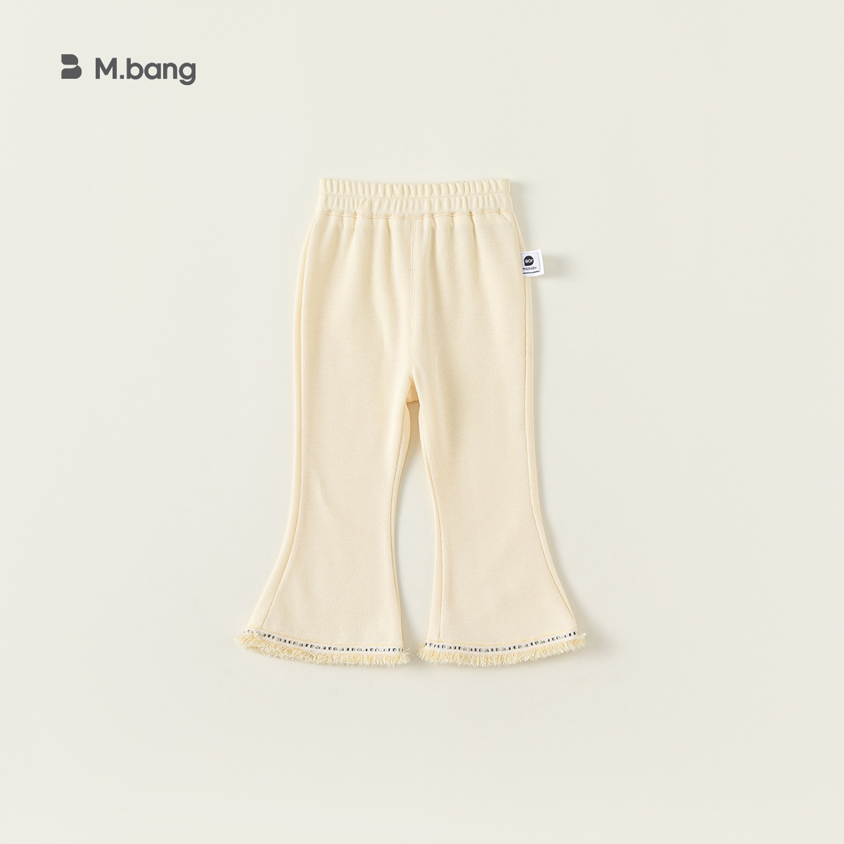 Pantalones acampanados de invierno estilo coreano para niñas de Yubao, con forro de felpa y pantalones infantiles gruesos.
