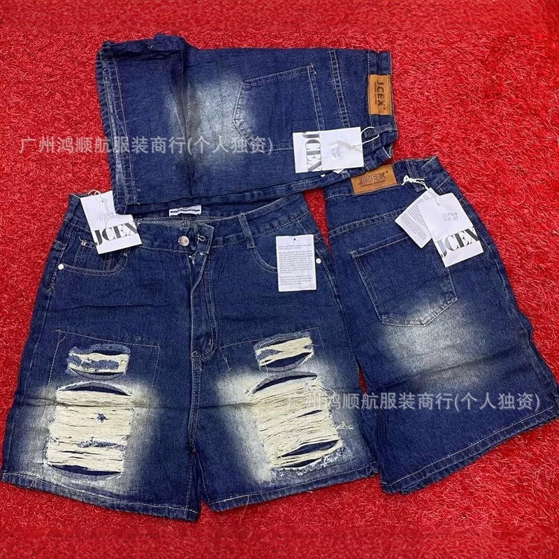 Stretch Denim Shorts for Women, Loose Fit, Women's Denim Shorts, Wholesale in Stock Stretch Denim Shorts for Women, Loose Fit, Women's Denim Shorts, Wholesale in Stock