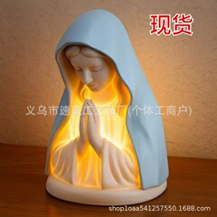 新品Virgin Mary Prayer Night Light祈祷夜灯树脂工艺品摆件装饰