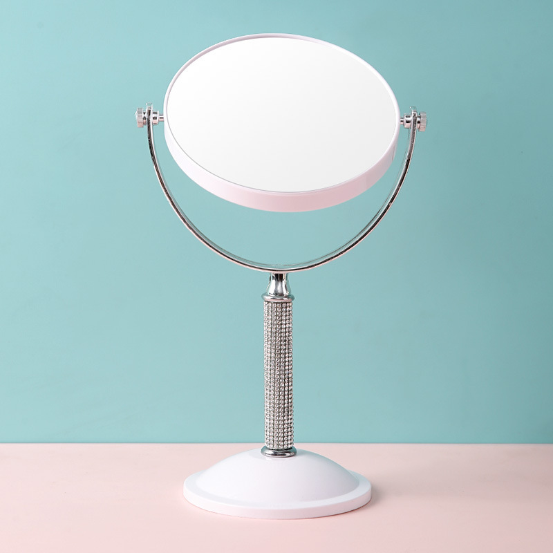 Escritorio europeo galvanizado de doble cara espejo de maquillaje ampliado escritorio simple梳妆台 espejo de dormitorio niñas