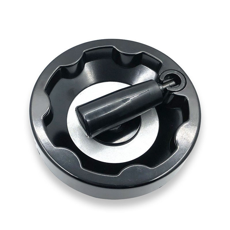 丝杆塑料手轮 圆形提升机80 100 125圆形可折内波纹手轮调节手柄