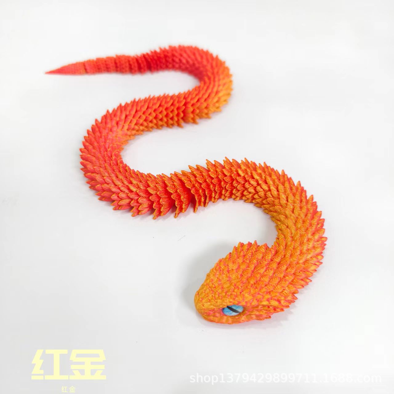 Modelo de Serpiente Impreso en 3D de PLA Articulado para Regalo y Decoración image 9