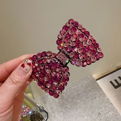 フルドリルの蝶結びのスプリングは韓国の東大門の新商品を挟んで、軽くて豪華な香りの風のヘアピンの後頭部のボタンは髪飾りの女性を挟みます。