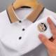 Business Foreign Trade Shirt Summer New Men's Short-sleeved T-shirt Embroidered Lel Polo Shirt Fashionable Half-sleeved Heavy Hair