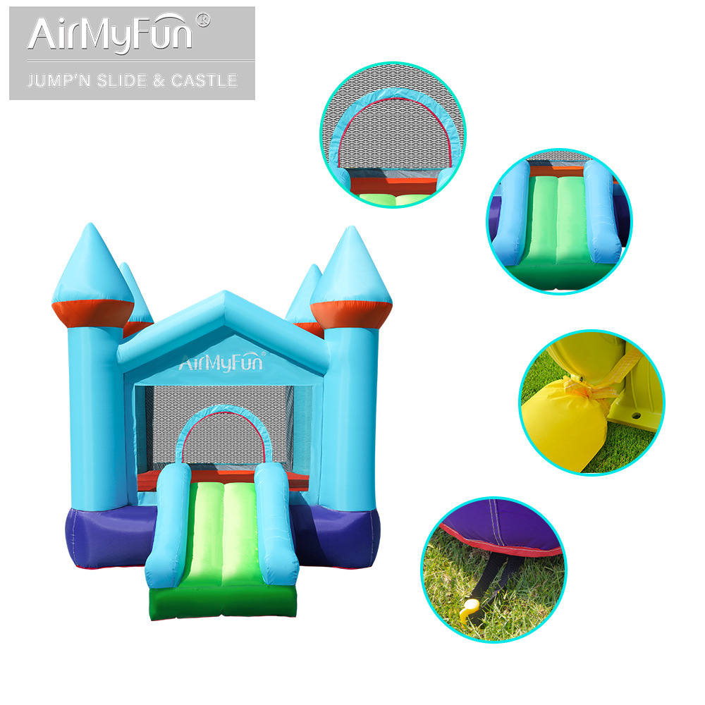 AMF | Hogar pequeño castillo para niños pequeño tobogán para el hogar pequeño castillo inflable para niños domésticos