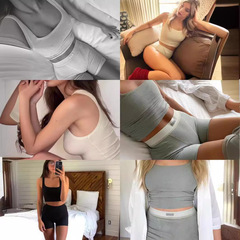 歐美skims卡戴珊同款U領運動背心夏季修身純色內搭打底外穿短上衣