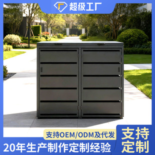 Customized outdoor trash can 240L sanitation dustbin hydraulic strut clamshell trash can stainless steel trash can