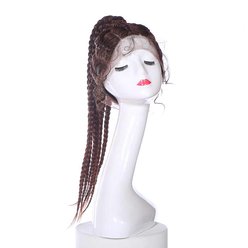 Tres trenzas de cola de caballo BUN PONY BOX BRAID cola de caballo de cuerda de dibujo de seda de alta temperatura tejida a mano trenzada de torsión LW0241