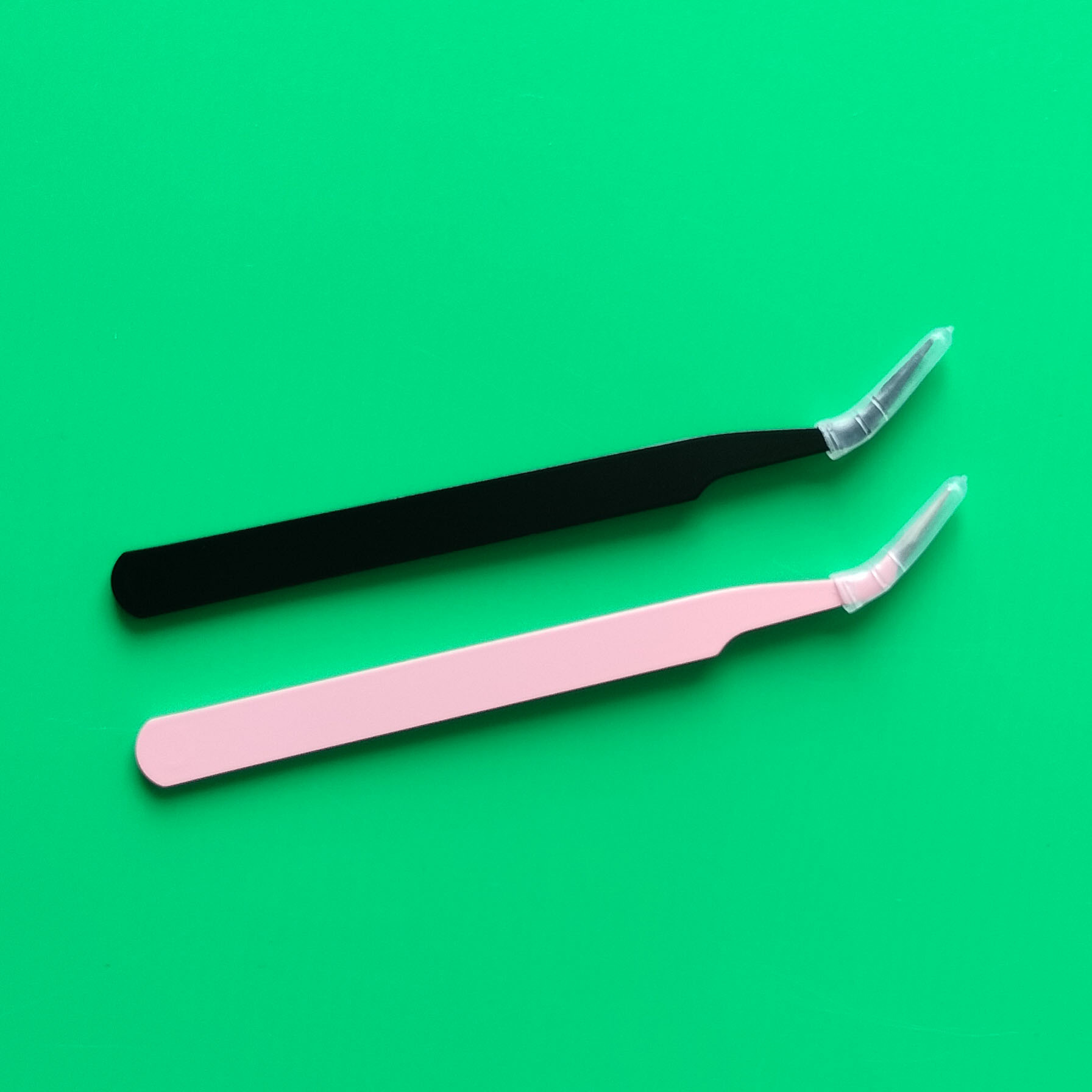 Pinzas para pestañas postizas de acero inoxidable, rizador de pestañas, clip dorado con forma de pluma, herramienta de bricolaje hecha a mano con punta puntiaguda