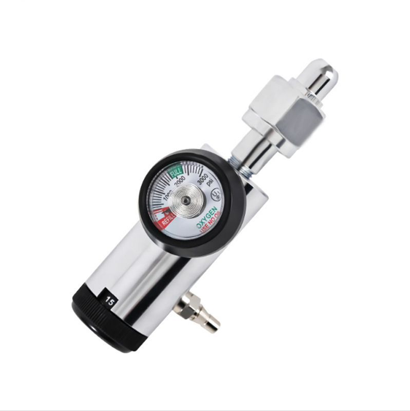 氧气瓶减压阀医用家用便携小型防摔氧气罐压力表氧气流量调节器