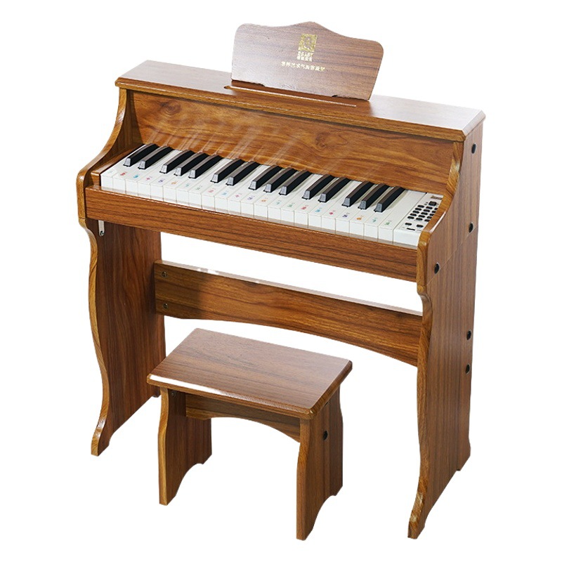Juguete de piano electrónico para niños QBABY, adecuado para niñas y niños principiantes, instrumento educativo de madera.