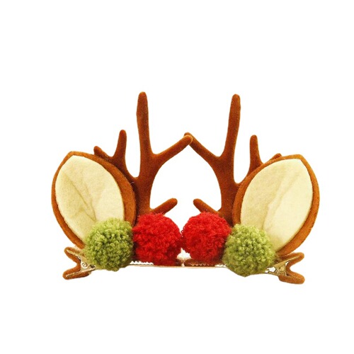 Christmas Hairpin New Deer Antler Hair Accessories  Christmas Festival Internet Celebrity Cute Elk Antler Ornaments Headwear Pair Clip