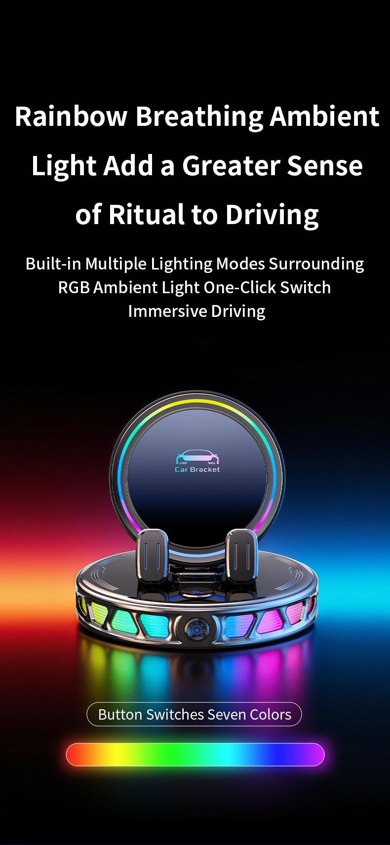 Cross-Border Hot-Selling Car-Mounted Smart Electric Phone Holder with Wireless Charging, Stable Navigation Support for the Dashboard