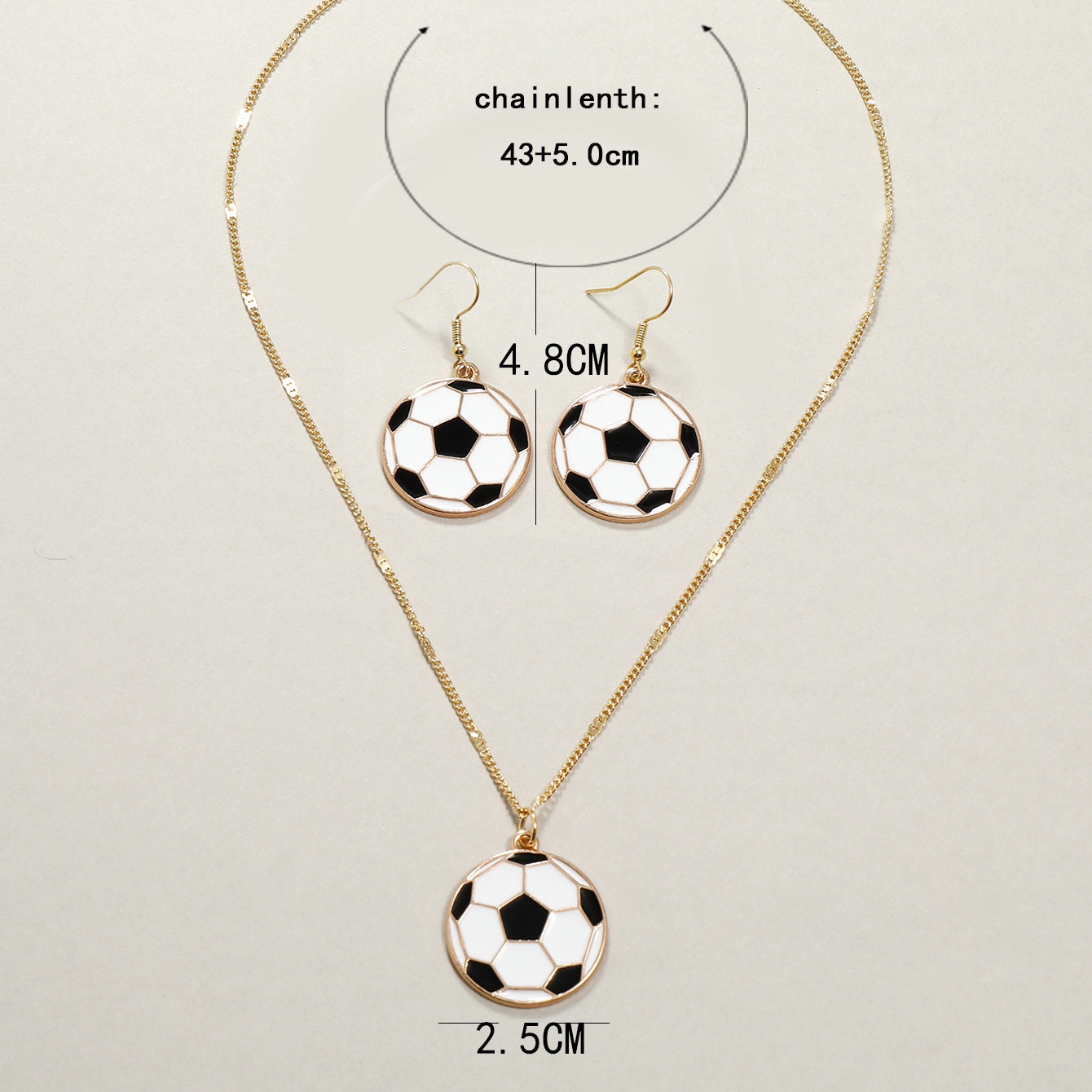 Fashion Football Alloy Enamel Unisex Necklace display picture 3