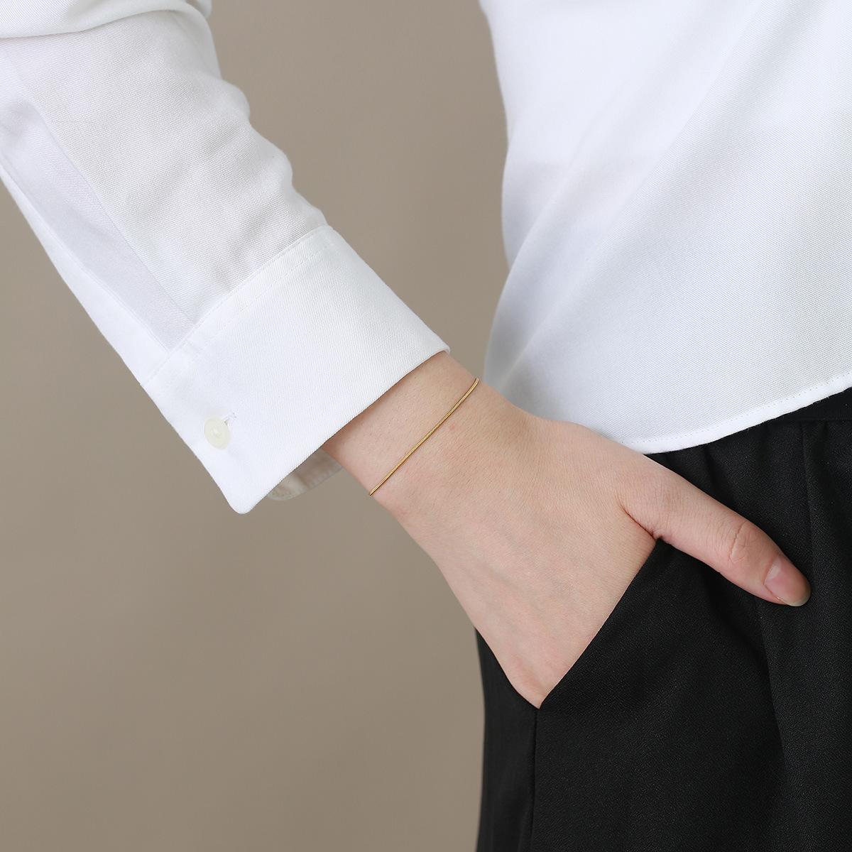 Simple Style Geometric Stainless Steel Bracelets Plating Stainless Steel Rings