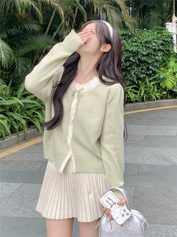秋冬季2025新款时尚温柔风开衫外套女装软糯甜美针织毛衣打底上衣|undefined
