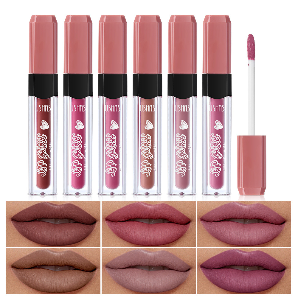 USHAS6 essence Mouth Red Glaze Female Lip Color Lippenstift berührt nicht die Tasse matt_voghion.com