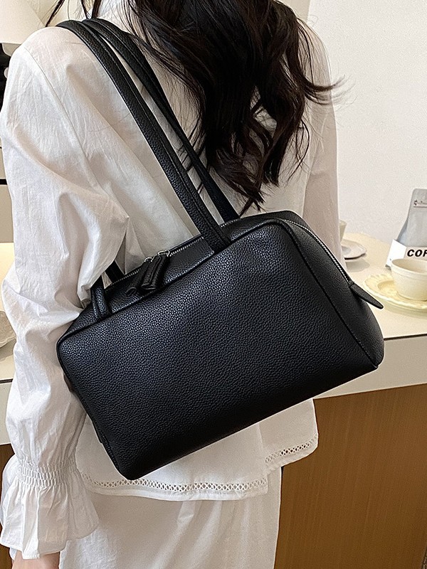 Bolso para mujeres 2026 nuevo nicho coreano litchi pattern commuting versátil bolso de hombro portátil brazo bolso casual