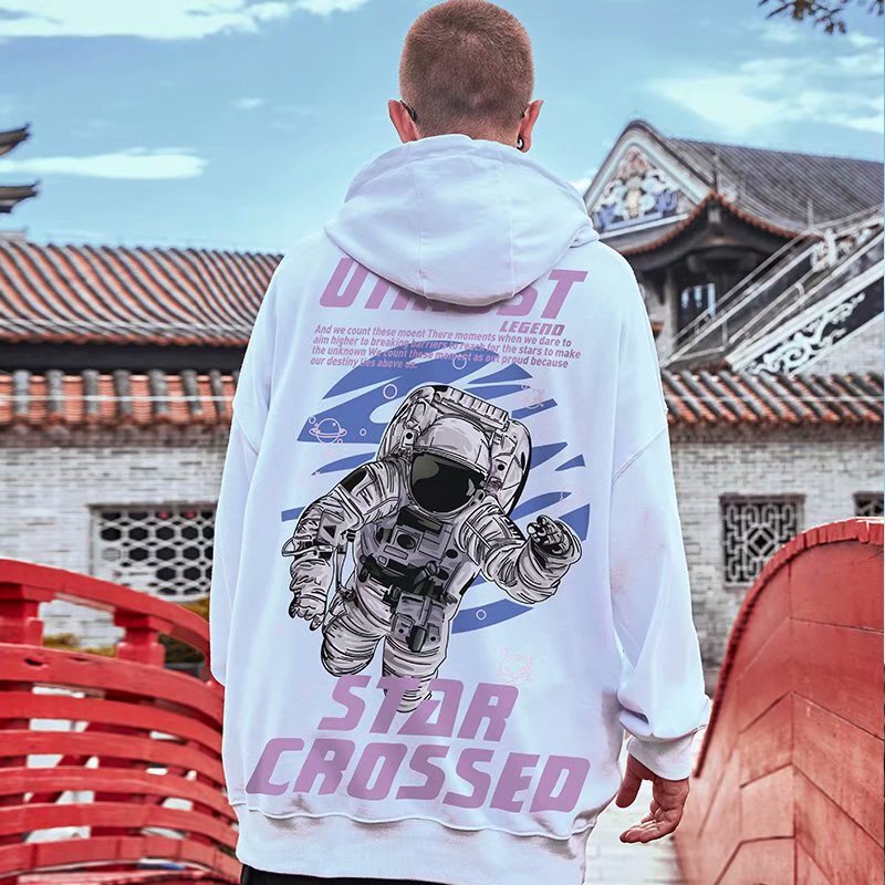 National Fashion American Street Hip Hop Fashionable Sweater Men's Fashionable Large Size Jacket Fashionable ins Loose Graffiti Pullover National Fashion American Street Hip Hop Fashionable Sweater Men's Fashionable Large Size Jacket Fashionable ins Loose Graffiti Pullover