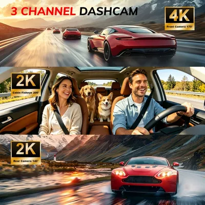 triple recording dashcam, Driving recorder