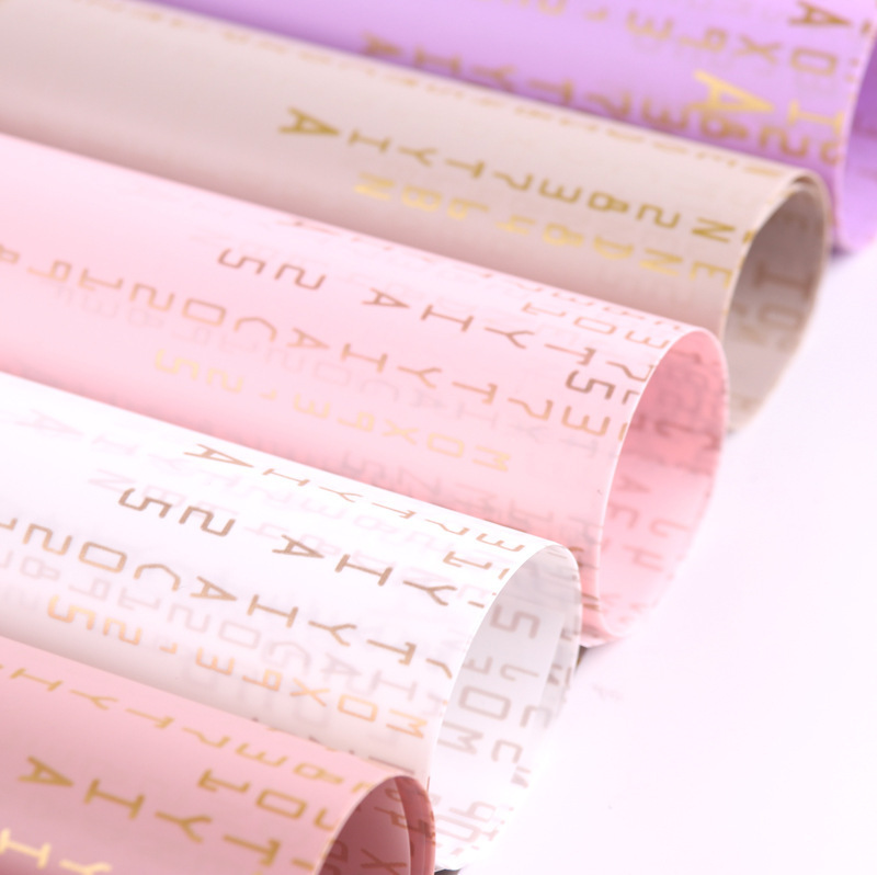 米兰鲜花包装纸爱情密码加厚英文韩素纸柔光雾面纸鲜花装饰包装纸