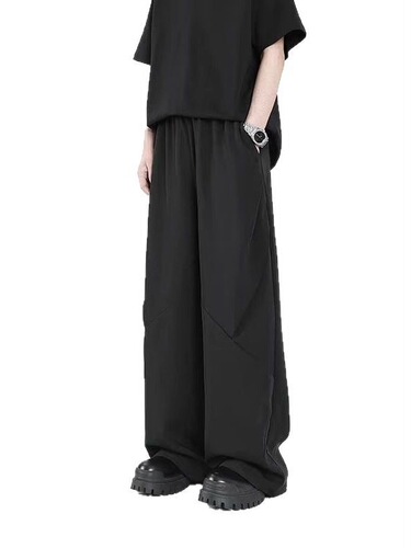 High Street Rugged Style Heavyweight Western Straight Leg Loose Tapered Folded Casual Pants American Trend Brand Wide Leg Versatile Pants