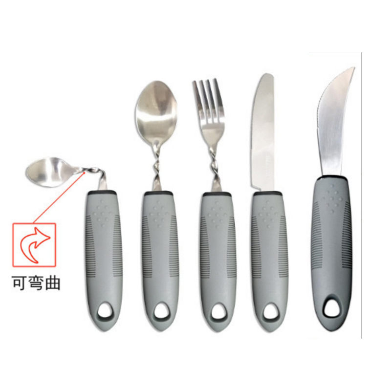 (곡선 원형 손잡이) 그레이 5 종 세트