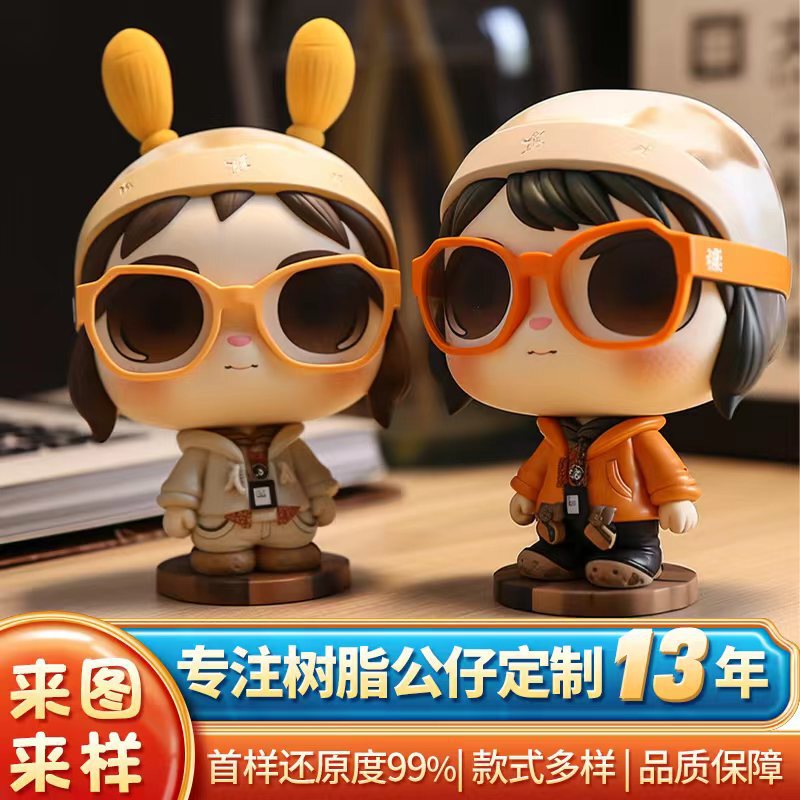 Custom PU boutique doll cute cartoon Q version resin crafts desktop ornaments to OEM doll Custom PU boutique doll cute cartoon Q version resin crafts desktop ornaments to OEM doll
