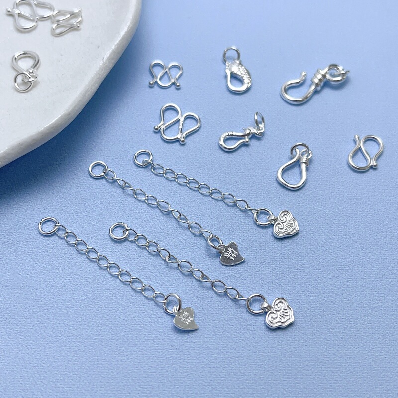 999 Pure Silver W-Shaped Clasp M-Shaped Clasp DIY Necklace Connector Bracelet Jewelry Clasp Accessories Clasp Head Manufacturer Wholesale 999 Pure Silver W-Shaped Clasp M-Shaped Clasp DIY Necklace Connector Bracelet Jewelry Clasp Accessories Clasp Head Manufacturer Wholesale