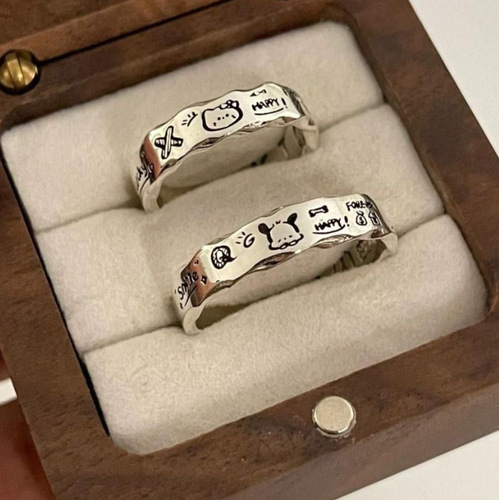 Cartoon Minimalist Doodle Ring for Women, Sweet and Cute Personality Ring, Unique Design Open Ring, Versatile and Elegant Finger Accessory