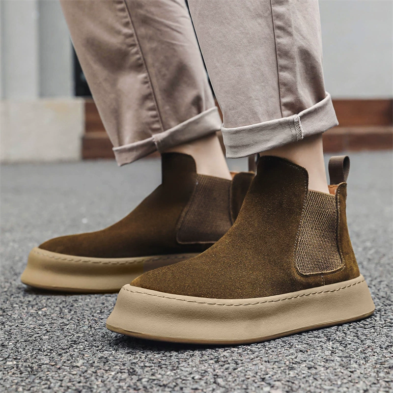 Челси сапоги мужские осенние и зимние новые ретро британский стиль туфли трендовые ботинки короткие сапоги Мартин сапоги мужские 1203-J