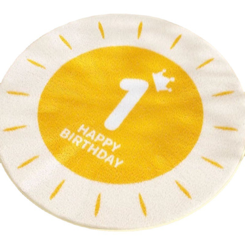 아기 생일, 돌잔치, 백일 선물용 원형 카펫, 이름이 새겨진 인스타 감성의 생일 행사용 카펫