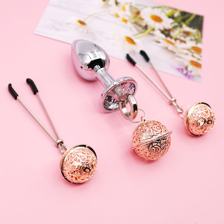 Mini Trumpet Chrysanthemum Plug Palace Bell Adult Sex Anal Plug Supplies Men's and Women's Rear Metal Bead Expansion Anal Plug Mini Trumpet Chrysanthemum Plug Palace Bell Adult Sex Anal Plug Supplies Men's and Women's Rear Metal Bead Expansion Anal Plug