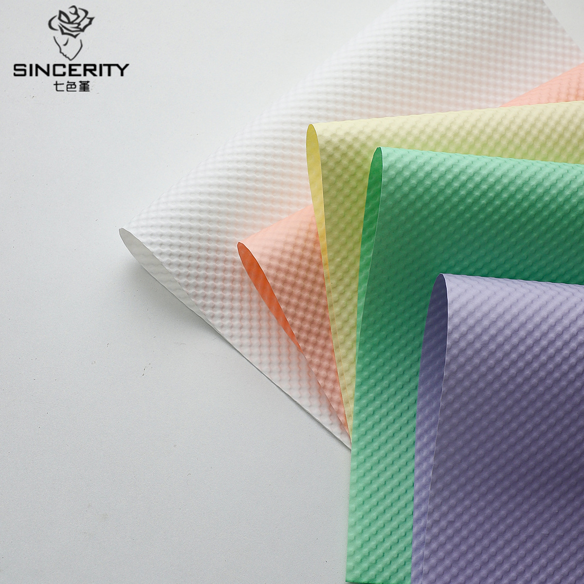 7 colores cordier sin cortar pequeño papel en relieve engrosado material de embalaje floral papel de algodón ramo de flores papel de embalaje floral