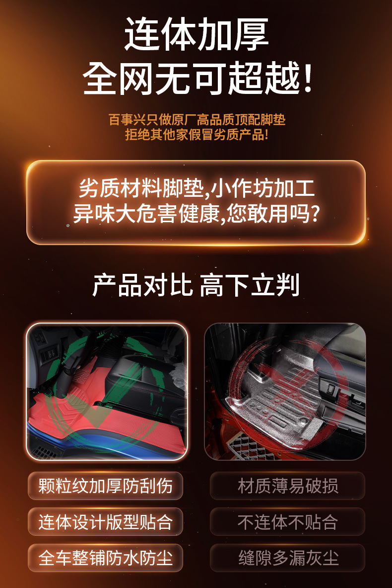 JAC Junling V5 TPE floor mats, full coverage, specialized for truck cabs, TPE floor mats for the front row, complete modification kit