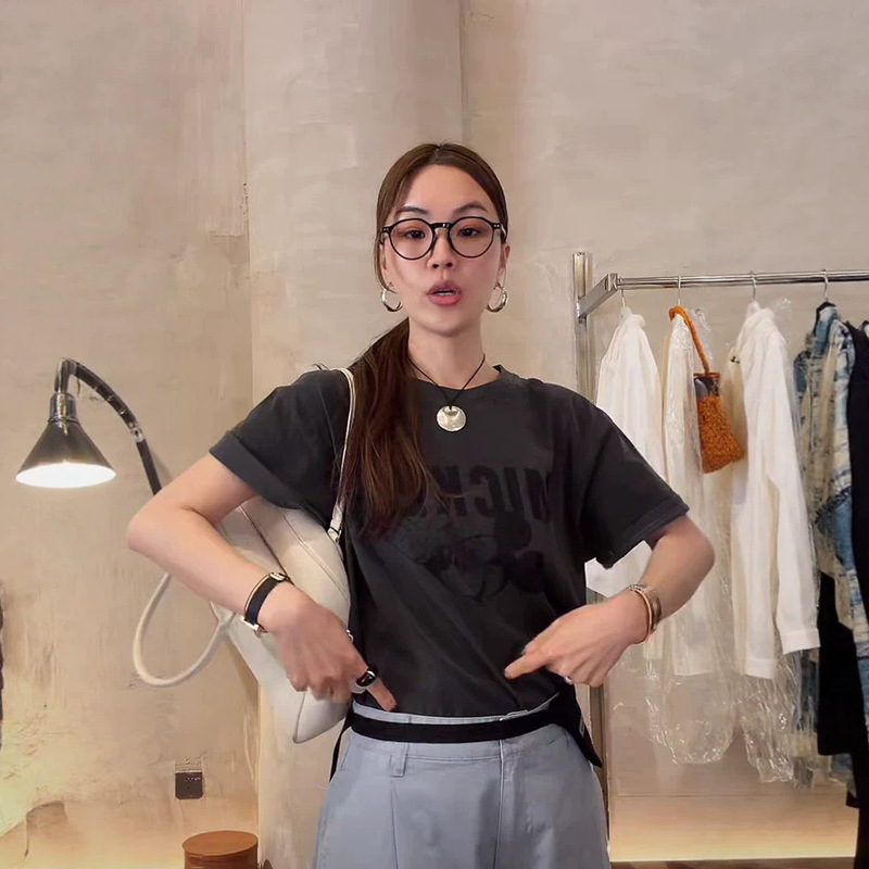 Korean Dongdaemun 2026 Spring/Summer New Sunflower Unnie Style Mickey Short Sleeve T-Shirt Korean Dongdaemun 2026 Spring/Summer New Sunflower Unnie Style Mickey Short Sleeve T-Shirt