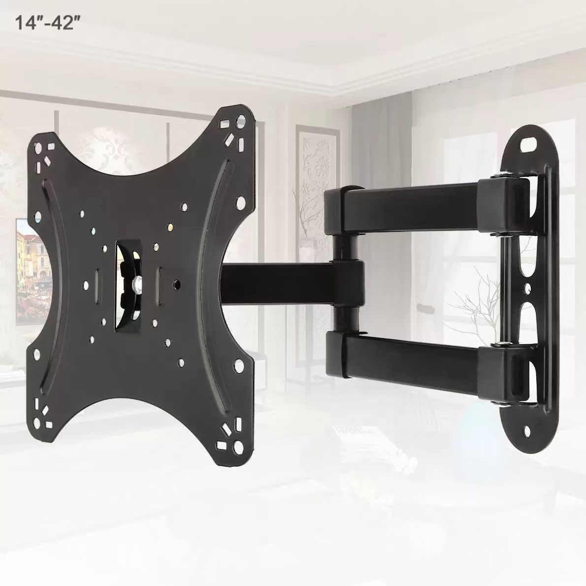 Selección estricta de la fuente de comercio exterior de televisión universal colgante de pared giratoria telescópica colgante de pared soporte de pantalla de soporte transfronterizo