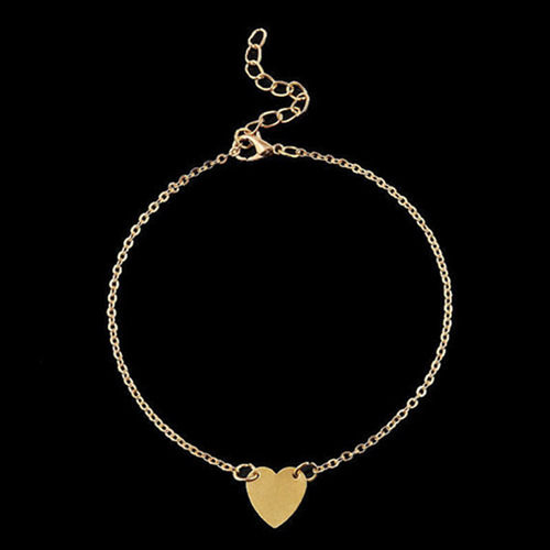 Simple and Minimalist Sexy Heart-shaped Love Peach Heart Ankle Bracelet Wholesale