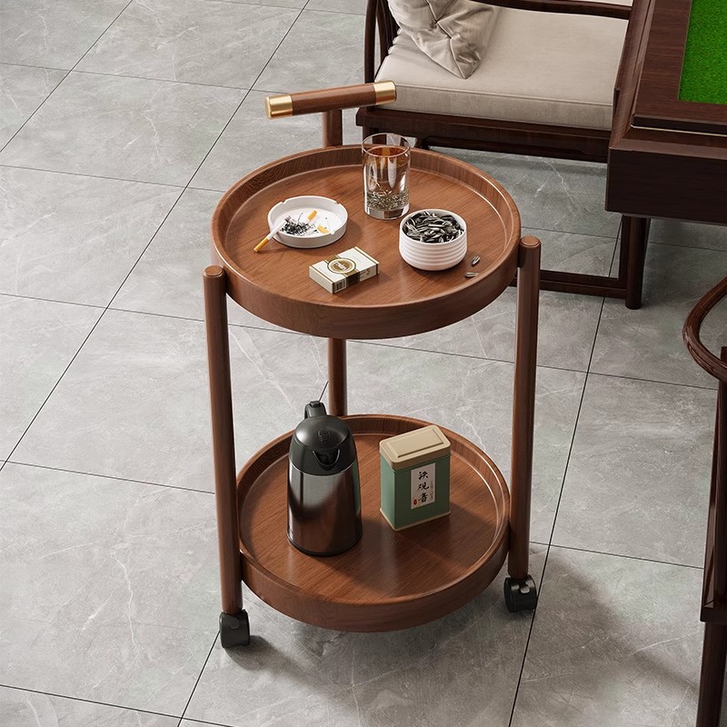 Side Table Trolley Living Room Storage Rack with Wheels Snack Storage Rack Bedside Coffee Table Small Table Mobile and Portable